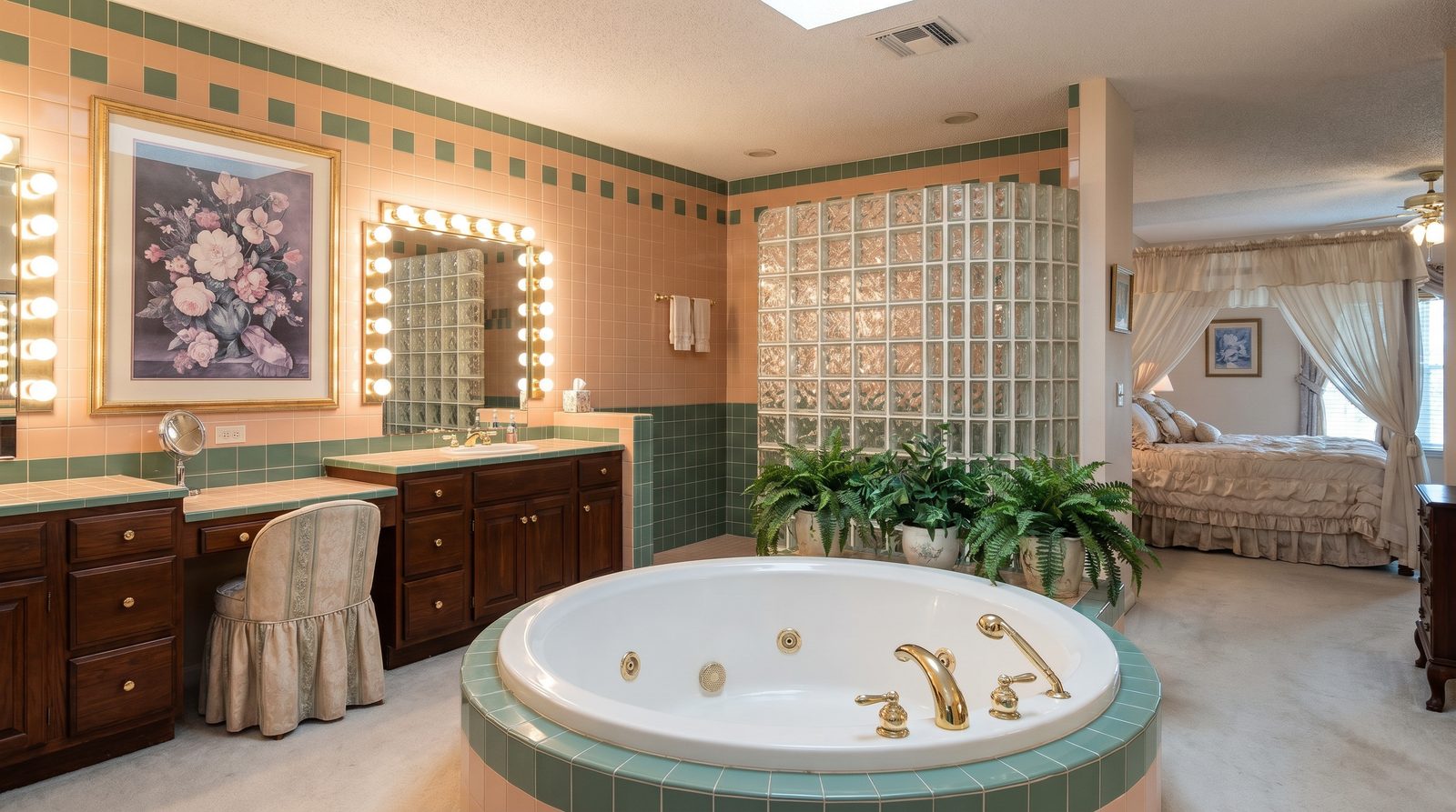 Before: original primary bathroom prior to spa suite remodel in Druid Hills, Atlanta